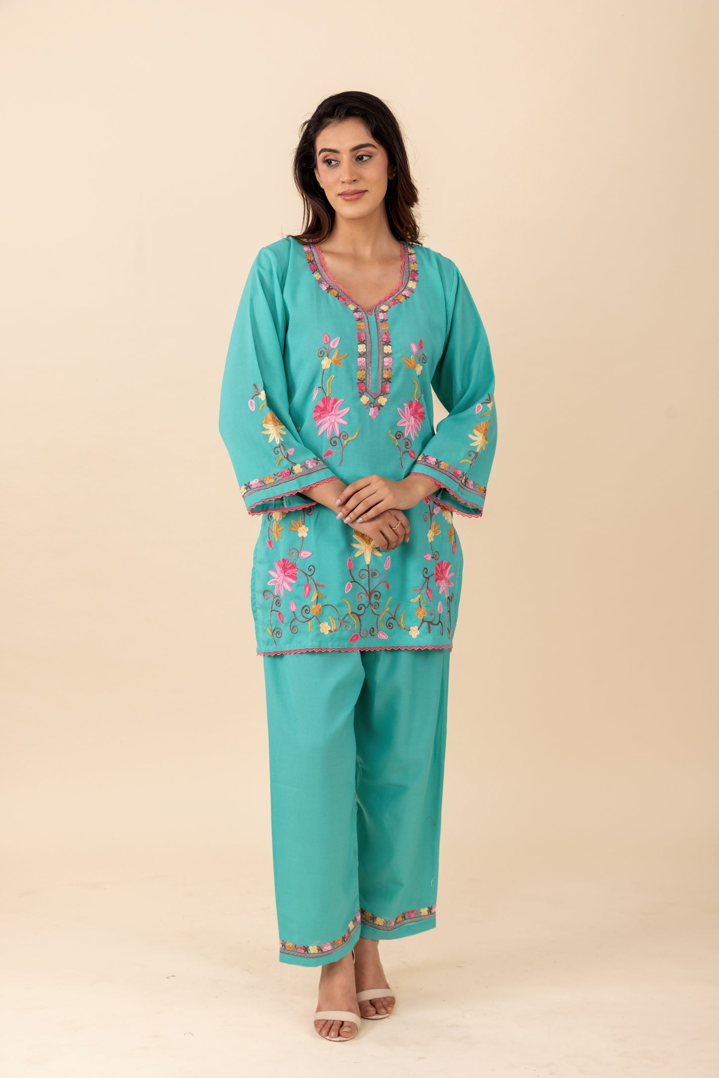 Bagh Husn Cotton Co-ord Set with Stole