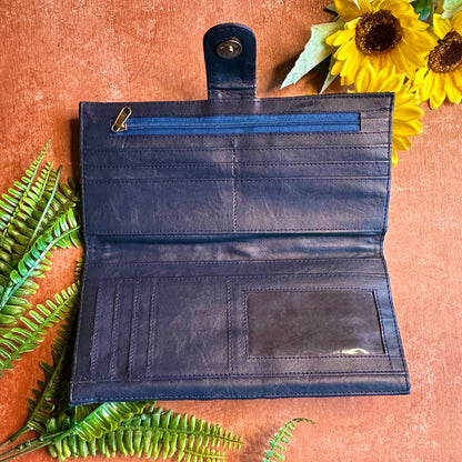 Navy Chinar Clutch