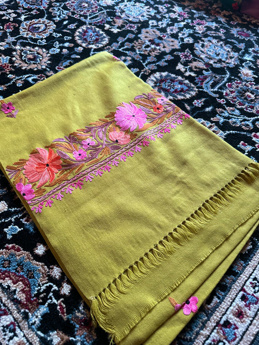 Gul Lime Toosha Shawl