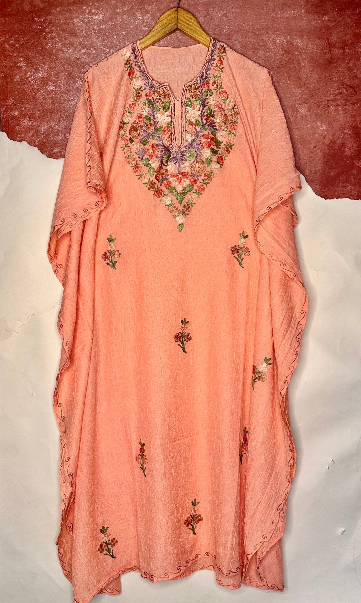 Peach Cotton Kaftan