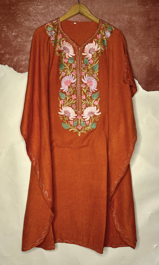 Rust Orange Cotton kaftan