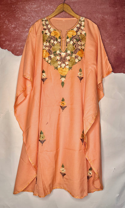 Peach floral cotton Kaftan