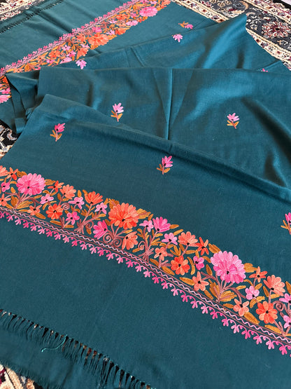 Gul Deep Turquoise Toosha Shawl