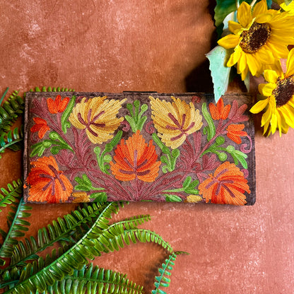 Plum Chinar Clutch