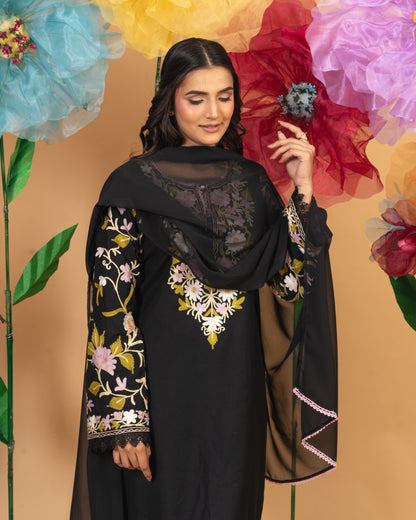 Bagh Black Cotton Suit Set