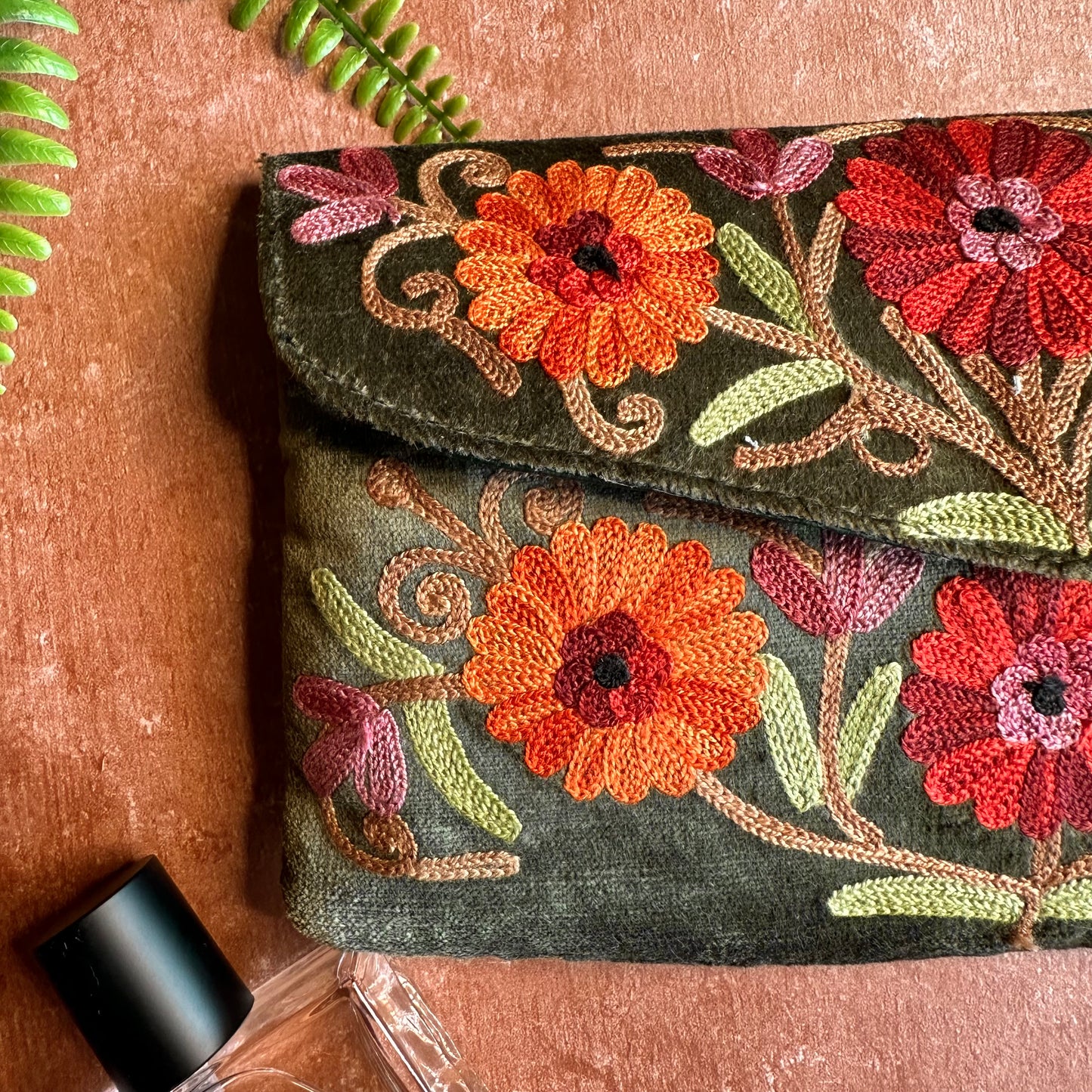 Olive-Red Envelope Bag