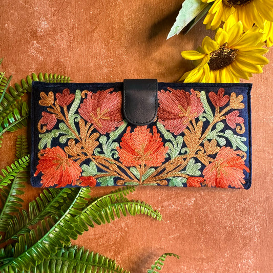 Navy Chinar Clutch