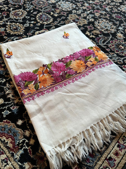 Gul Offwhite Toosha Shawl