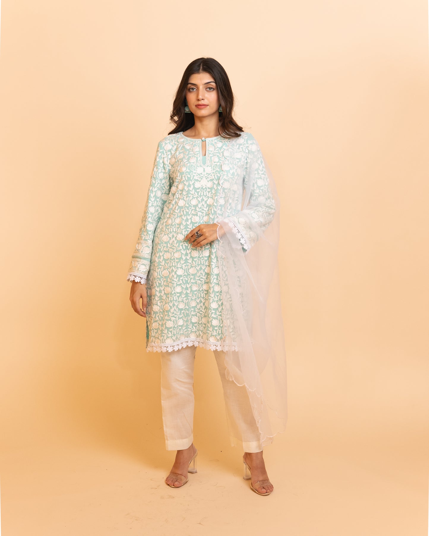 Urooj Aqua Georgette Suit Set of 3